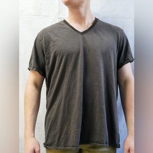 Dark Grey V-neck t-shirt. Short sleeve